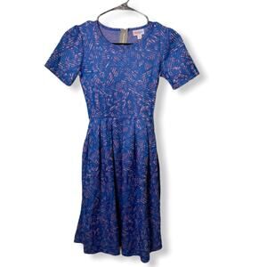 Lularoe Amelia blue dress XXS NWT